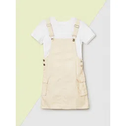 max Girls Shoulder Straps Cotton Pinafore Dress-picture-41