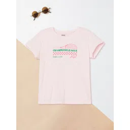 max Girls Typography Printed Round Neck Pure Cotton T-shirt-picture-19