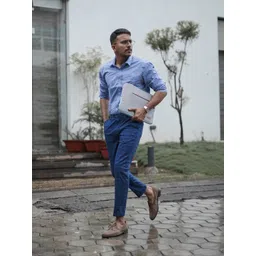 max Men Blue Formal Shirt image 2