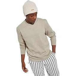 max Men Cotton Blend Crew Neck URB_N Solid Sweatshirt-picture-41