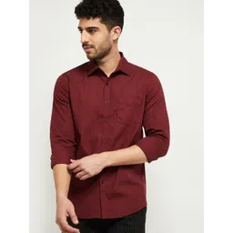 max Men Maroon Slim Fit Opaque Casual Shirt-picture-32