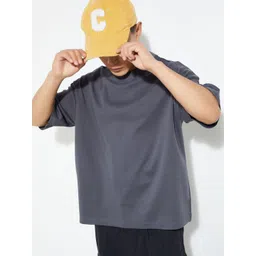max Men Plus Size Solid Round Neck Cotton Oversized T-shirt-picture-17