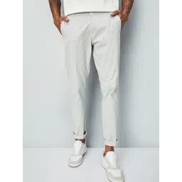 max Men Regular Fit Grey Cotton Blend Trousers-picture-47