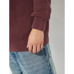 max Men Ribbed Mock Collar Long Sleeves Pullover image 3