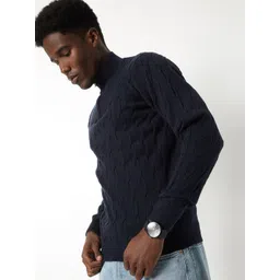 max Men Solid Cable Knit Long Sleeves Pullover-picture-22