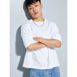 max Men Solid Round Neck Cotton Oversized T-shirt-picture-10