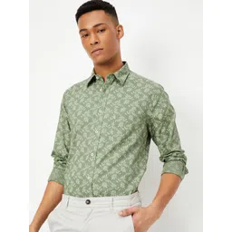 max Men Spread Collar Floral Printed Cotton Casual Shirt-picture-19