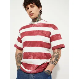 max Men Striped Round Neck Pure Cotton T-shirt-picture-30