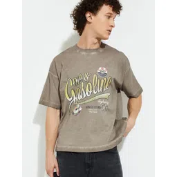 max Men Typography Printed Round Neck Pure Cotton Relaxed Fit T-shirt-picture-16