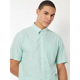 max Men Vertical Striped Spread Collar Casual Shirt-picture-52