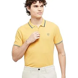 max Men's Half Sleeves Regular Fit Solid Polo T-Shirt-picture-32