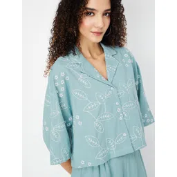 max Print Cotton Shirt Style Top-picture-27