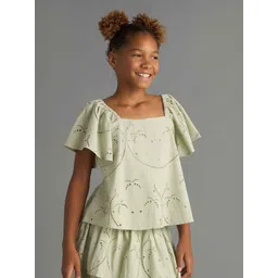 max Print Flared Sleeve Cotton Top-picture-53