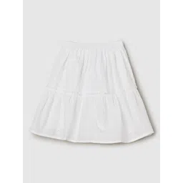 max Schiffli Flounce Pure Cotton Flared Maxi Skirt-picture-37