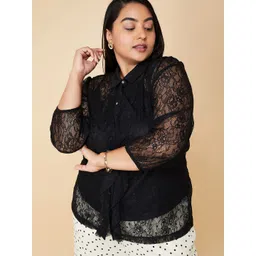 max Self-Design Cotton Lace Top-picture-32