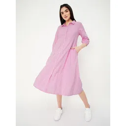 max Shirt Collar Shirt Midi Dress-picture-26