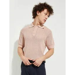 MAX URB_N Men Open Knit Polo T-shirt-picture-39