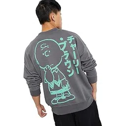 max URB_N Men Oversized Peanuts Sweatshirt-picture-20