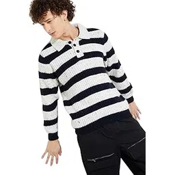 max URB_N Men Striped Heavy Knit Sweater-picture-20