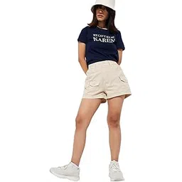 max URB_N Women Solid Cargo Shorts-picture-14