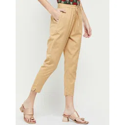 Max Women Beige Casual Trousers image 3