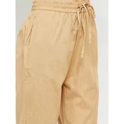 Max Women Beige Casual Trousers image 5