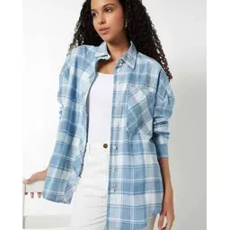 max Women Checked Oversized Fit Shirt-picture-51