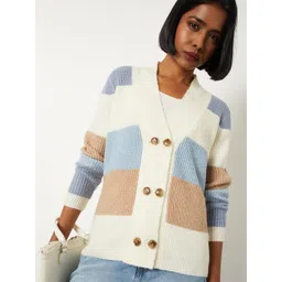 max Women Colourblocked Cardigan-picture-29
