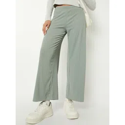 max Women Corduroy Wide Leg Parallel Trousers-picture-13