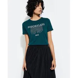 max Women Embellished Regular Fit Crew-Neck T-Shirt-picture-12