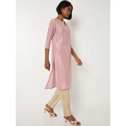 max Women Embroidered Thread Work Pastels Kurta-picture-21