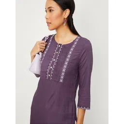 max Women Embroidered Viscose Rayon Straight Kurta-picture-12
