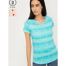 max Women Ethnic Printed Ethnic Pure Cotton T-shirt-picture-33