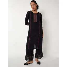 max Women Geometric Embroidered Thread Work Kurta-picture-27