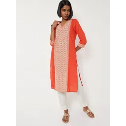 max Women Geometric Embroidered Thread Work Kurta-picture-25