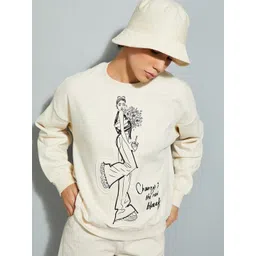 max Women Graphic Printed Round Neck Cotton Sweatshirt-picture-21