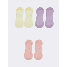 max Women Pack Of 3 Patterned Cotton Shoe-Liner Socks-picture-48