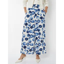 max Women Polka Dot Printed Cotton Wide Leg Palazzos-picture-34