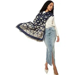 max Women Printed Shawl (Blue_FS)-picture-12