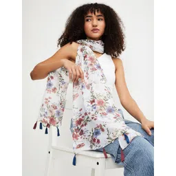 max Women Printed Tasselled Border Scarf-picture-28