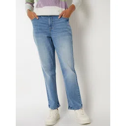 max Women Regular Fit Mid-Rise Mildly Distressed Heavy Fade Jeans-picture-16