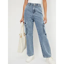 max Women Regular Fit Mid-Rise Mildly Distressed Jeans image 1