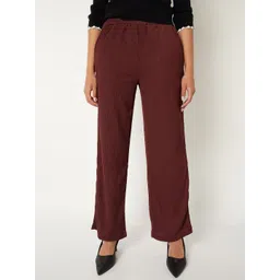 max Women Regular Fit Mid-Rise Parallel Trousers-picture-35