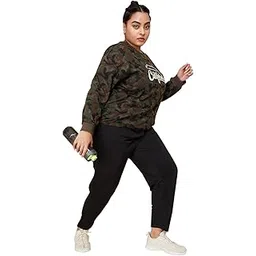 max Women Regular High Rise Plus Size Solid Elasticated Track Pants-picture-43