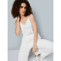 max Women Self Design Pure Cotton Shoulder Strap Top image 5