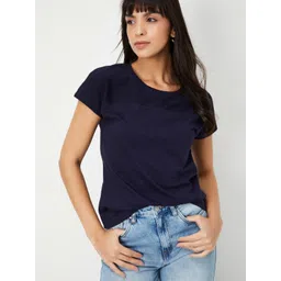 max Women Self Design Round Neck Cotton T-shirt-picture-30