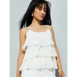 max Women Shoulder Straps Self Design A-Line Top-picture-15