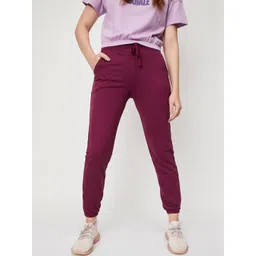 max Women Solid Purple Track Pants-picture-22