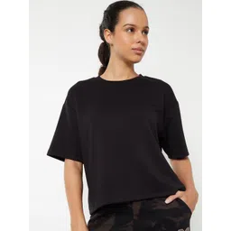 max Women Solid Round Neck Relaxed Fit T-shirt-picture-36