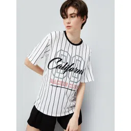 max Women Striped Round Neck T-shirt-picture-11